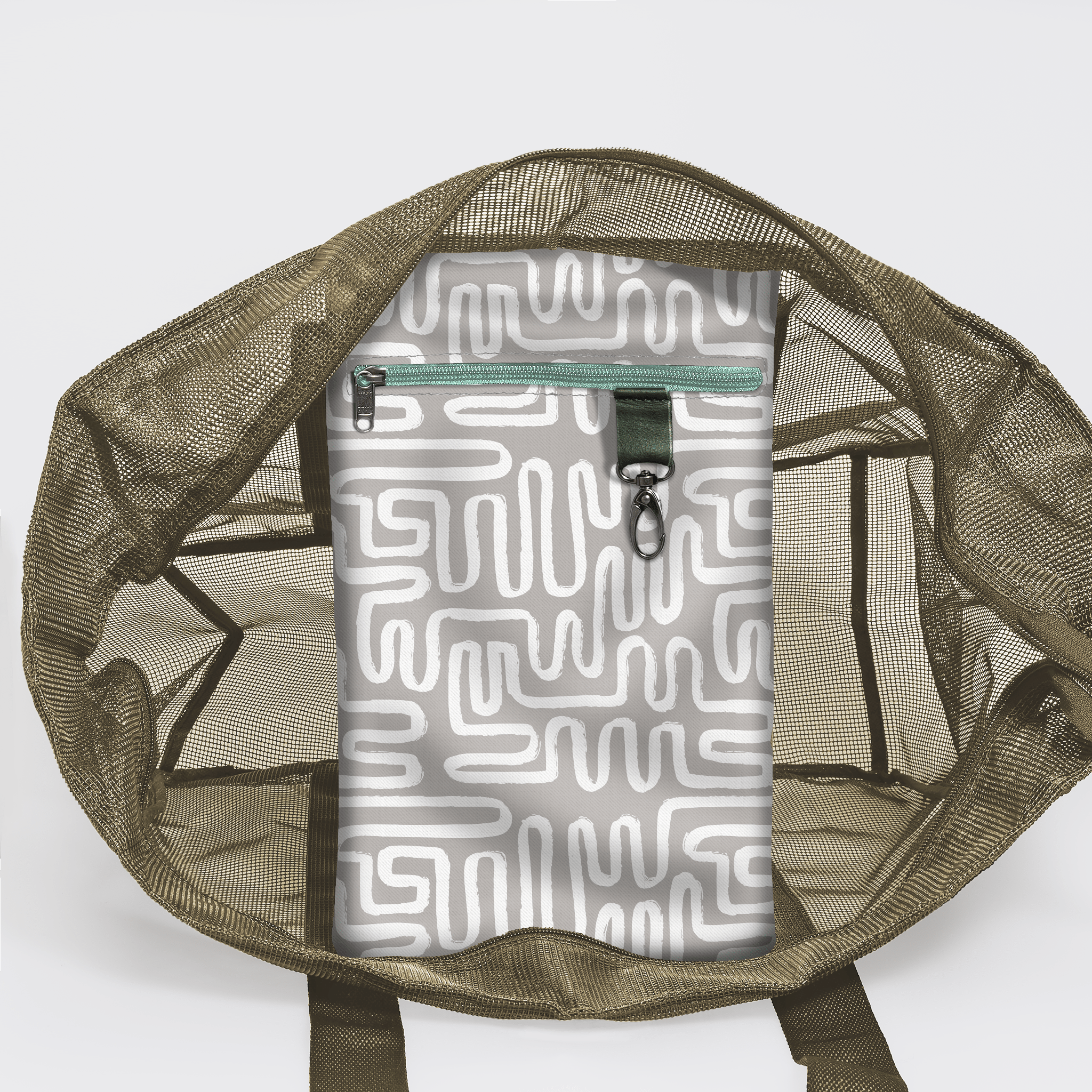 Meshie Large Beach Bag OLIVE - Thandana UK
