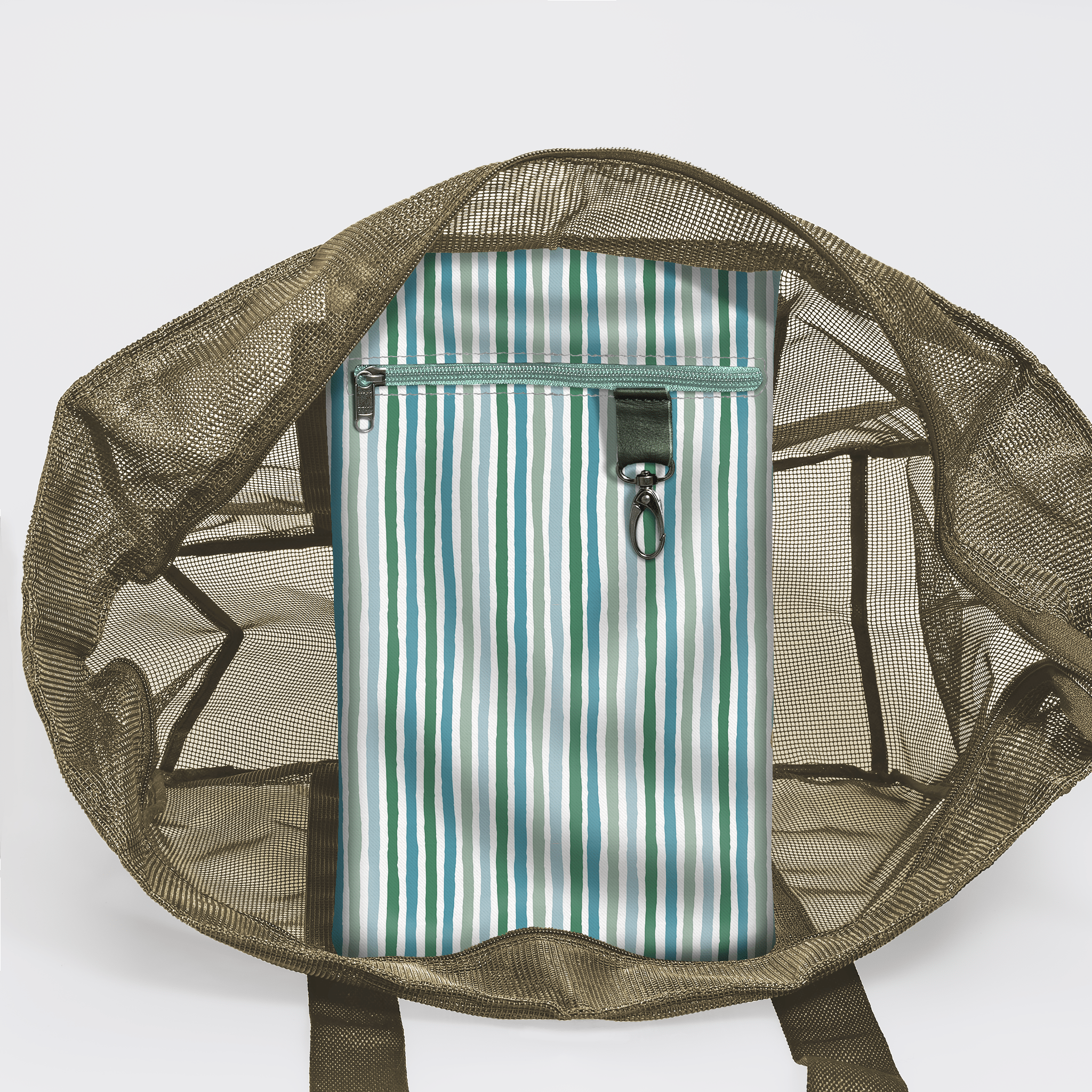 Meshie Large Beach Bag OLIVE - Thandana UK