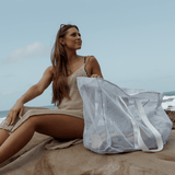Meshie Large Beach Bag WHITE - Thandana UK