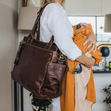 Noa Nappy Bag Leather - Thandana UK