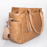 Noa Nappy Bag with Faux printed Fur Leather - Thandana UK