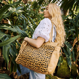 Noa Nappy Bag with Faux printed Fur Leather - Thandana UK