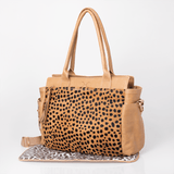 Noa Nappy Bag with Faux printed Fur Leather - Thandana UK