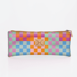 Pencil Case Triple Zip Laminated Fabric - Thandana UK