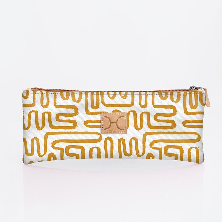 Pencil Case Triple Zip Laminated Fabric - Thandana UK