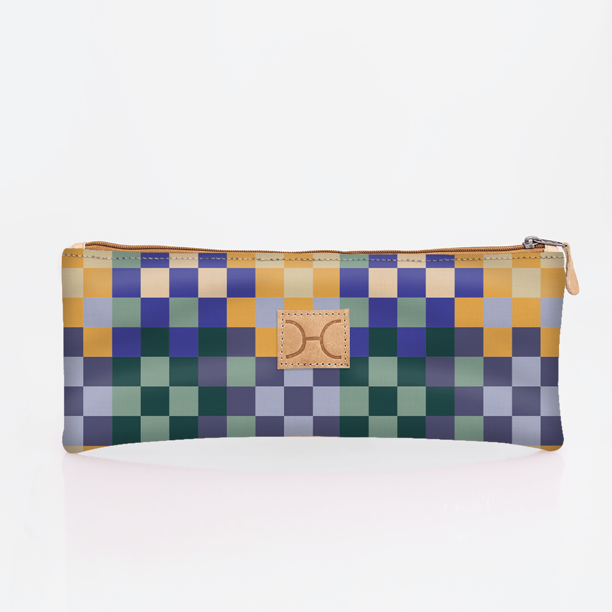 Pencil Case Triple Zip Laminated Fabric - Thandana UK
