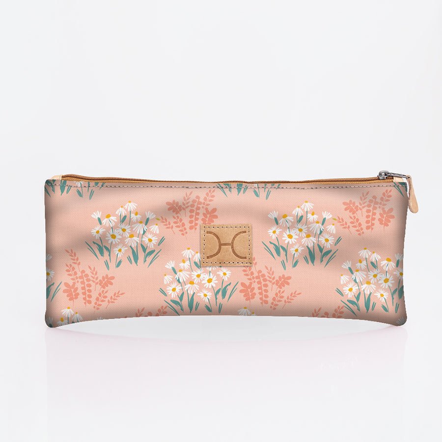 Pencil Case Triple Zip Laminated Fabric - Thandana UK