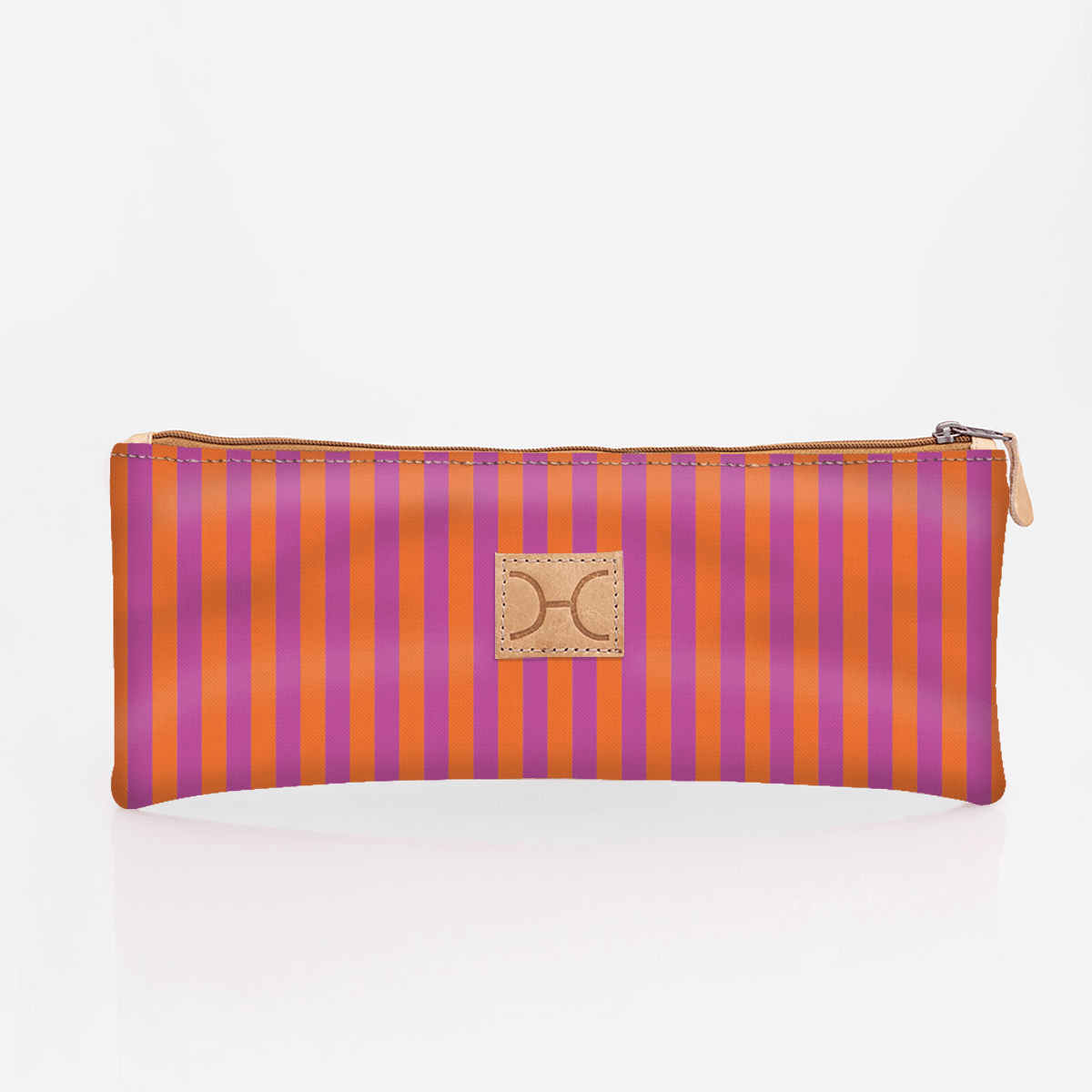 Pencil Case Triple Zip Laminated Fabric - Thandana UK
