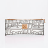 Pencil Case Triple Zip Laminated Fabric - Thandana UK