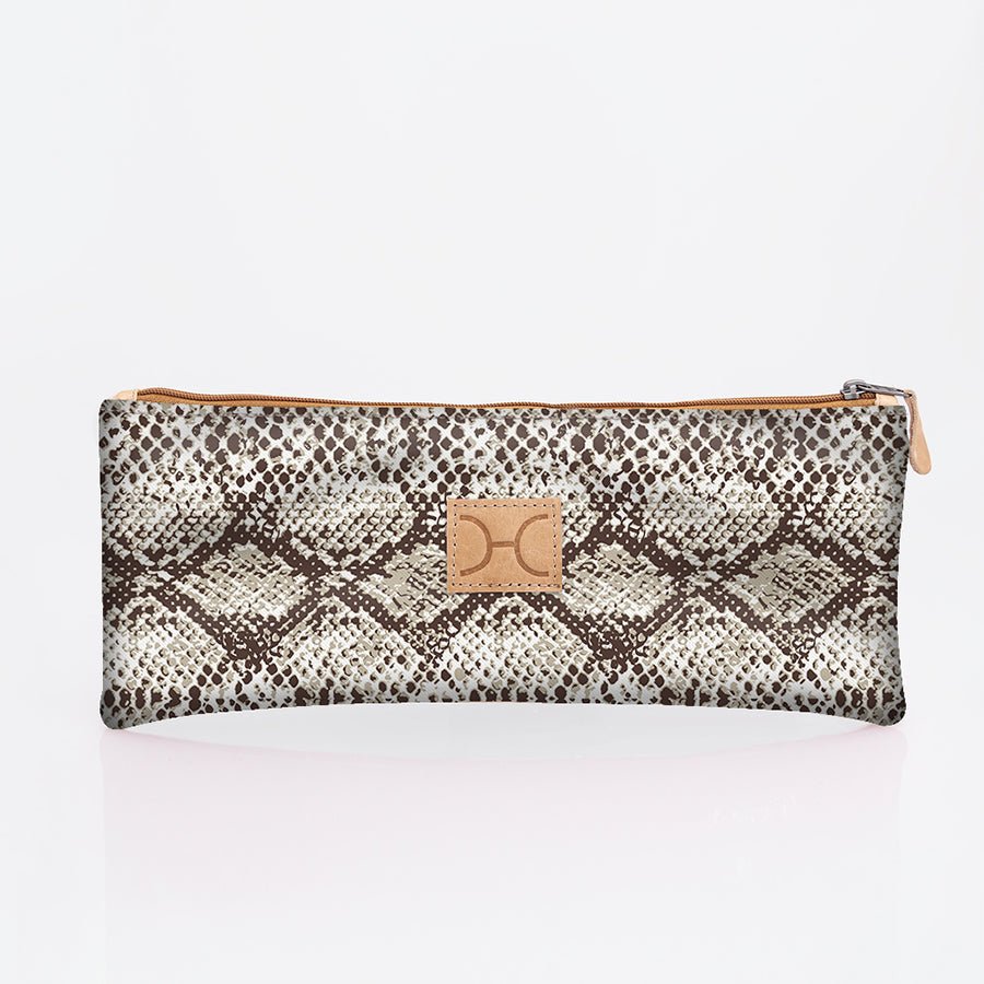 Pencil Case Triple Zip Laminated Fabric - Thandana UK