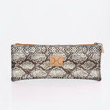 Pencil Case Triple Zip Laminated Fabric - Thandana UK