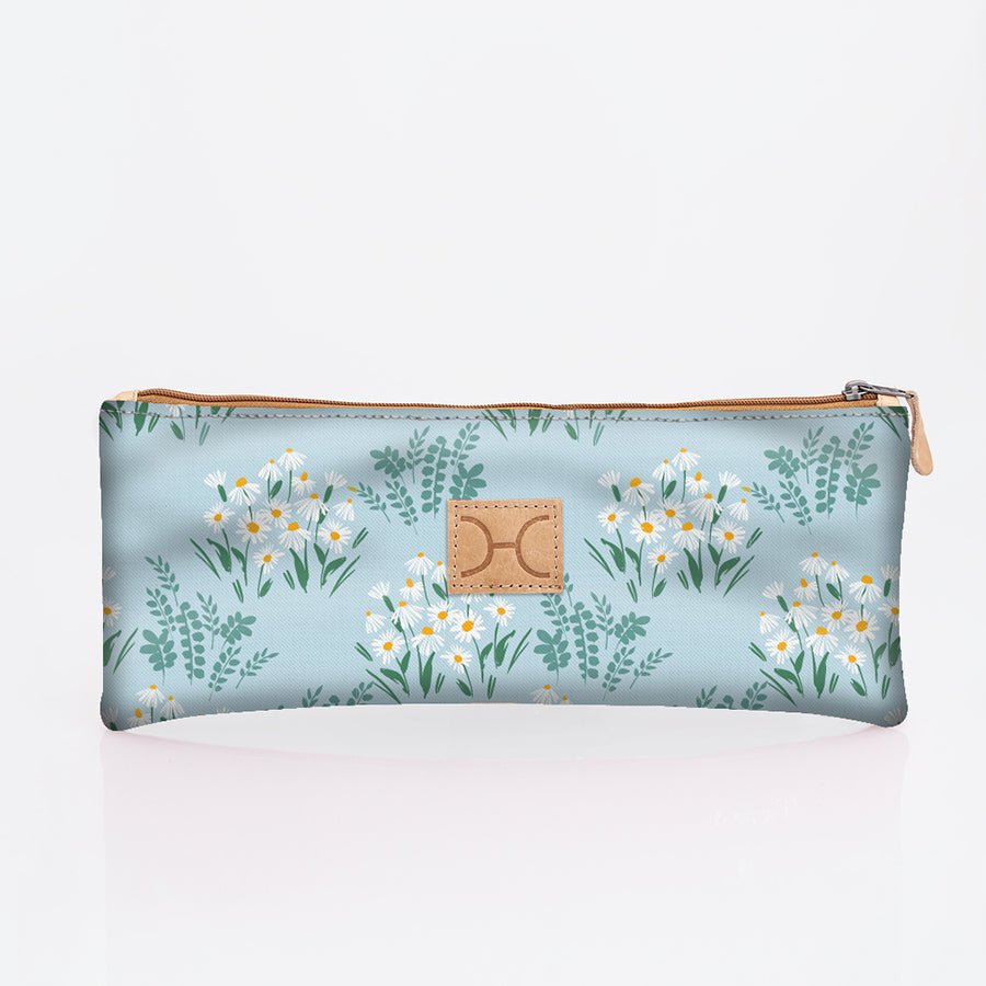Pencil Case Triple Zip Laminated Fabric - Thandana UK