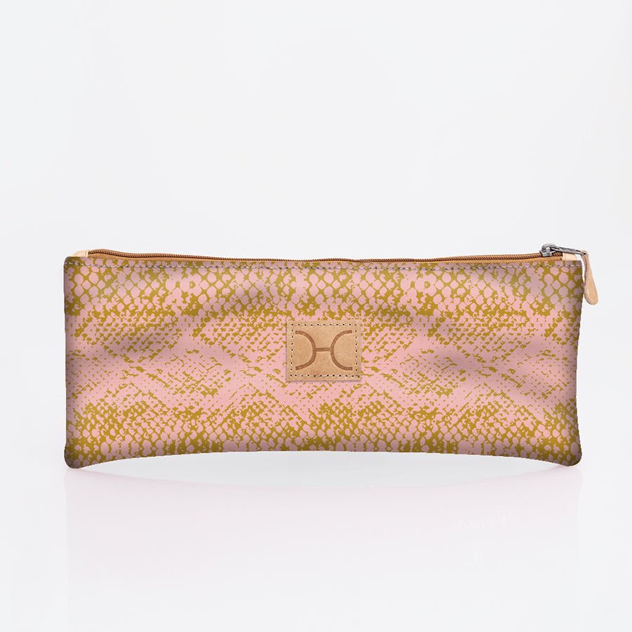 Pencil Case Triple Zip Laminated Fabric - Thandana UK