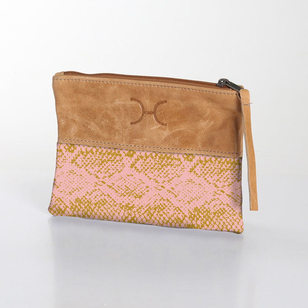 Pouch Laminated Fabric With Leather - Thandana UK