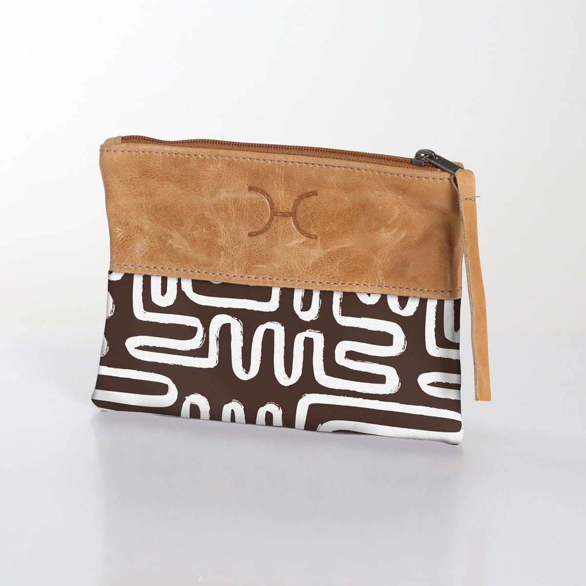 Pouch Laminated Fabric With Leather - Thandana UK