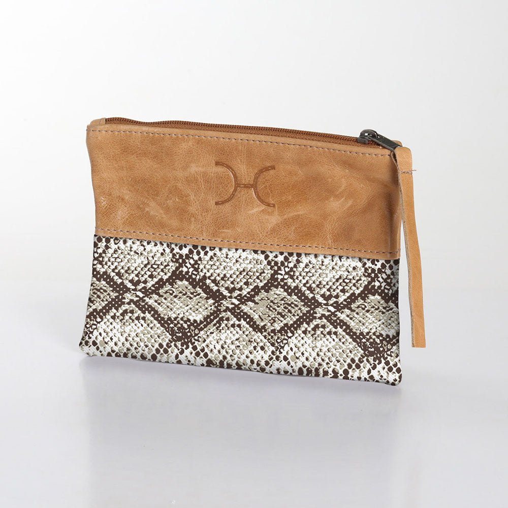 Pouch Laminated Fabric With Leather - Thandana UK