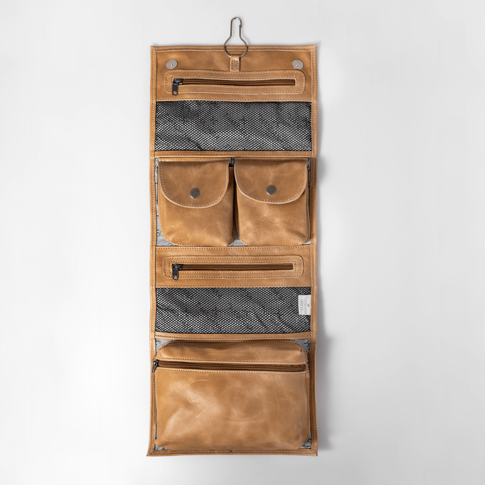 Roll Up Toiletry Leather - Thandana UK