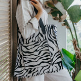 Tote Handbag with Faux printed Fur Leather - Thandana UK