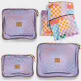 Travel Luggage Organizer Pods 6 piece set | Checker Preppy - Thandana UK
