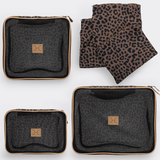 Travel Luggage Organizer Pods 6 piece set | Cheetah Coffee - Thandana UK