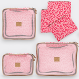 Travel Luggage Organizer Pods 6 piece set | Cheetah Pink - Thandana UK