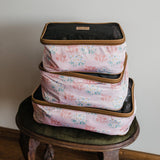 Travel Luggage Organizer Pods 6 piece set | Crazy Daisy Blush - Thandana UK