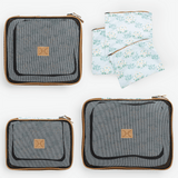 Travel Luggage Organizer Pods 6 piece set | Crazy Daisy Sage - Thandana UK