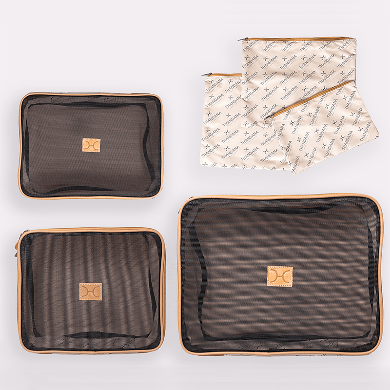 Travel Luggage Organizer Pods 6 piece set | Logo Print - Thandana UK