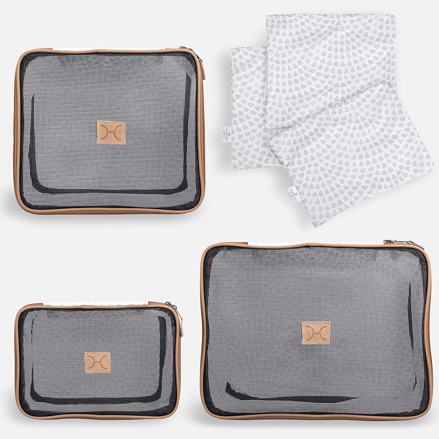 Travel Luggage Organizer Pods 6 piece set | Scale Away Moonstruck - Thandana UK