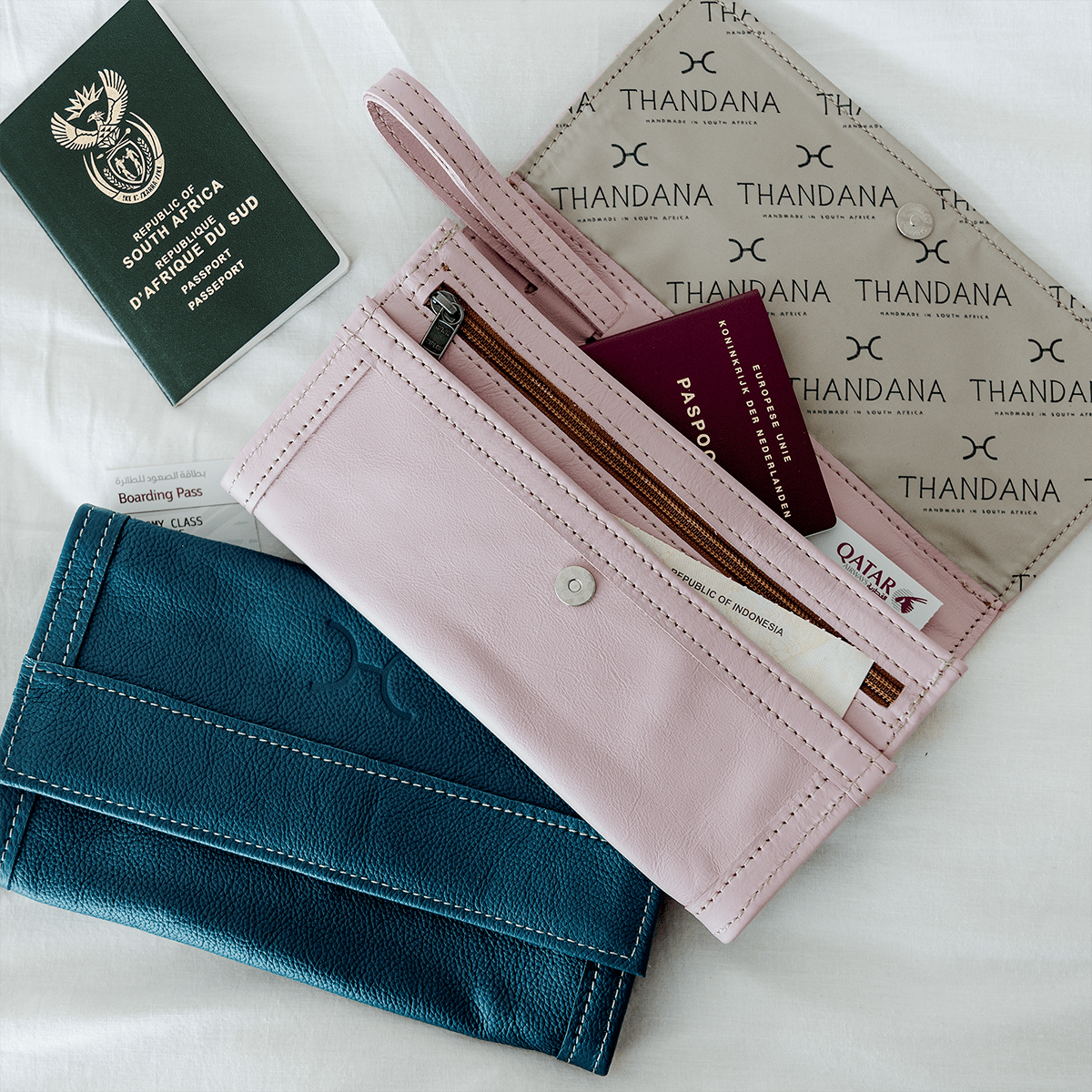 Travel Wallet Leather - Thandana UK