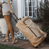 Wheelie Travel Bag Leather - Thandana UK
