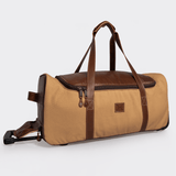 Wheelie Travel Bag Wax Canvas & Leather - Thandana UK