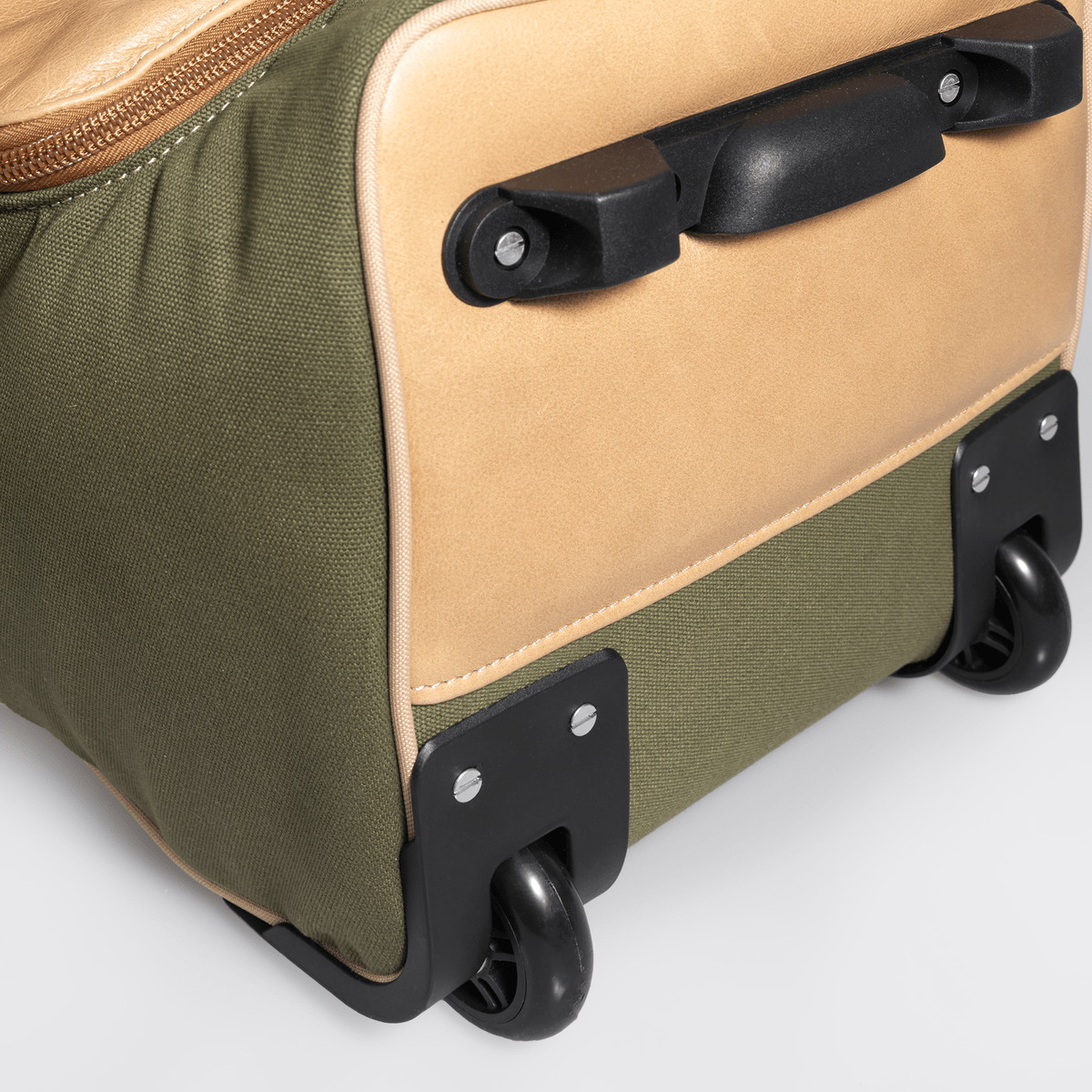 Wheelie Travel Bag Wax Canvas & Leather - Thandana UK