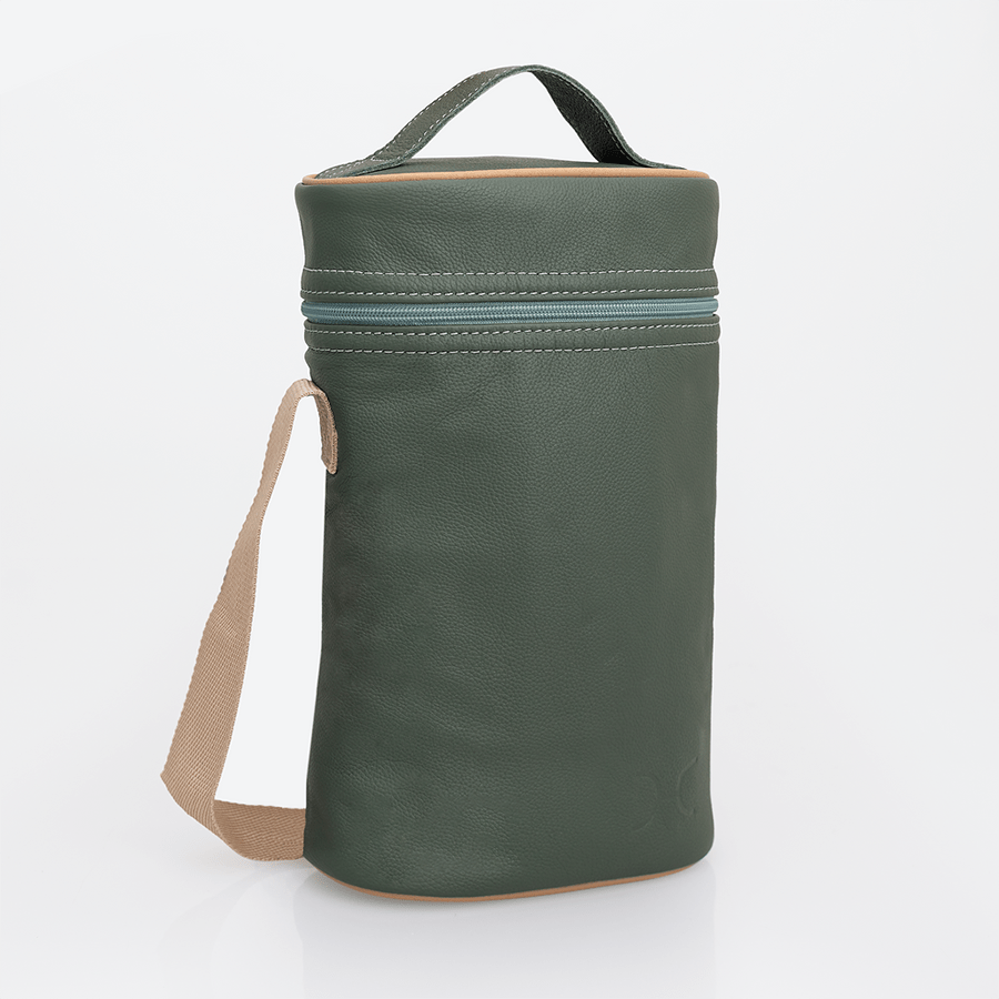 Wine Cooler Double Carry Bag Leather - Thandana UK
