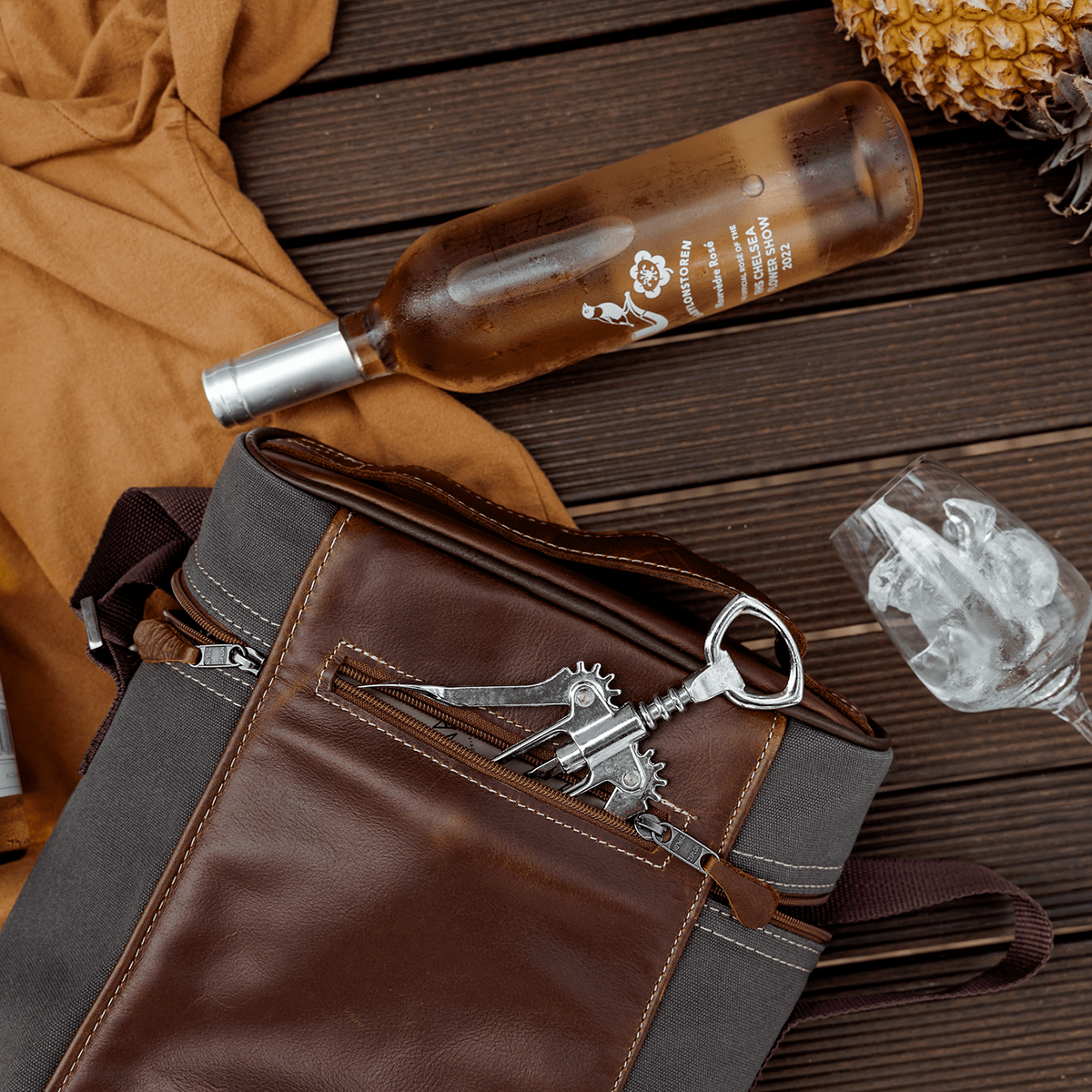 Wine Cooler Jumbo Canvas & Leather - Thandana UK