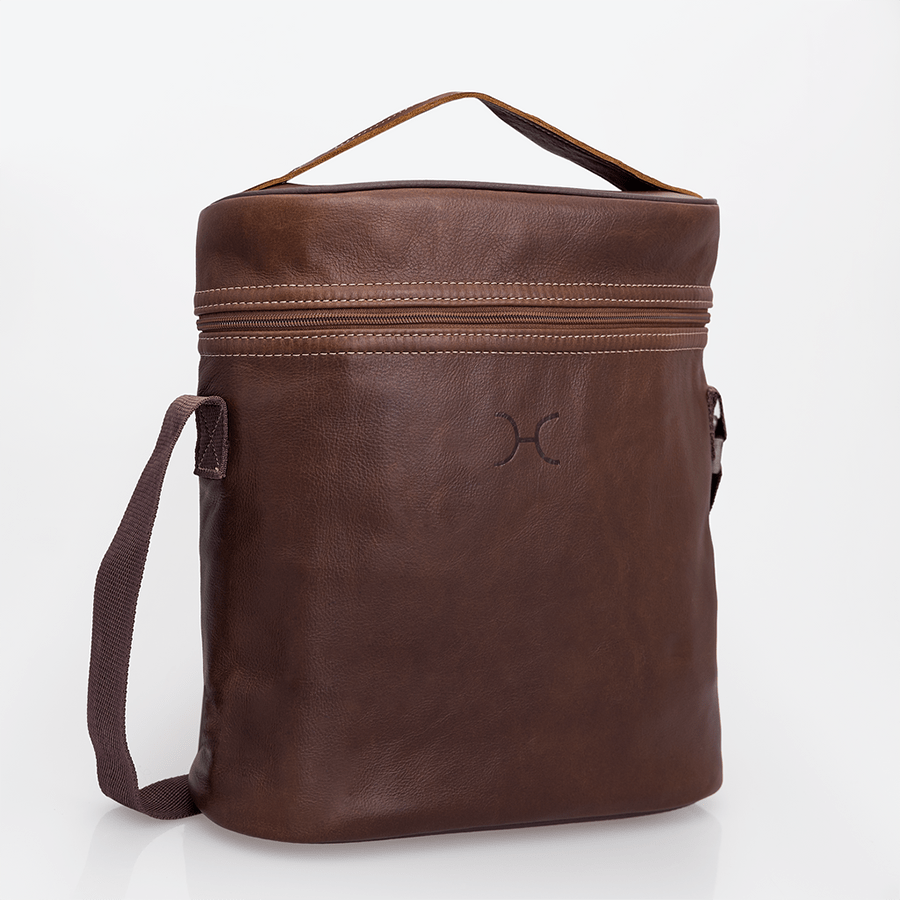 Wine Cooler Jumbo Carry Bag Leather - Thandana UK